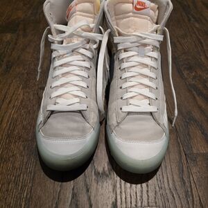 Nike Blazer High-Top Sneakers in Gray and White